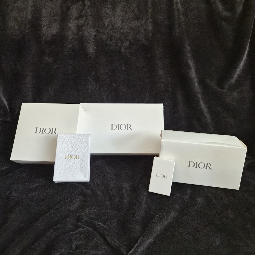 Dior White and Gold Logo Box Collection